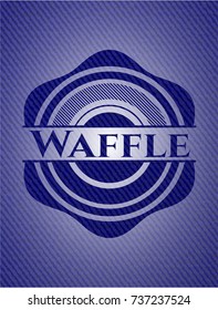 Waffle with denim texture