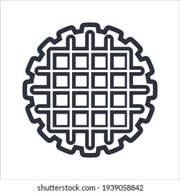ilustración vectorial del icono de la placa de gofre