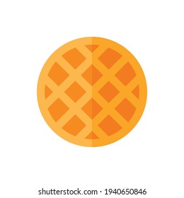 Waffle Flat Icon Logo Illustration Vector Isolated. Fast Food and Restaurant Icon-Set. Suitable for Web Design, Logo, App, and Upscale Your Business.
