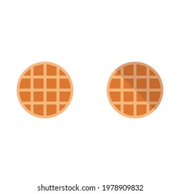 icono de gofre plano sobre fondo blanco
