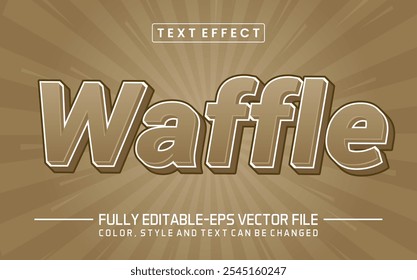 Waffle font Text effect editable