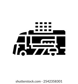 waffle food truck glyph icon vector. waffle food truck sign. isolated symbol illustration