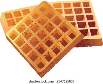 Waffle food vector template image