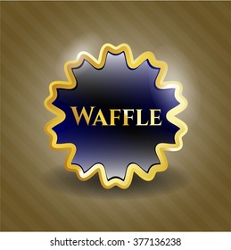 Waffle gold emblem or badge