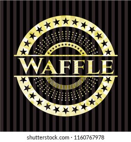 Waffle gold shiny emblem