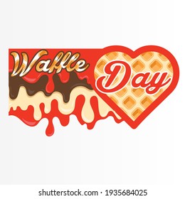 waffle Happy waffle day vector eps