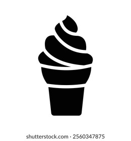 Waffle ice cream cone icon for delightful desserts