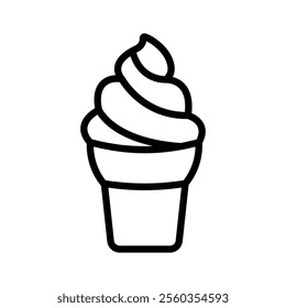 Waffle ice cream cone icon for delightful desserts