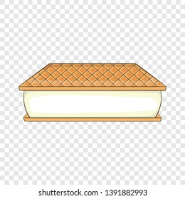 Waffle ice cream icon. Cartoon illustration of ice cream vector icon for web design