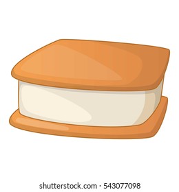 Waffle ice cream icon. Cartoon illustration of waffle ice cream vector icon for web design