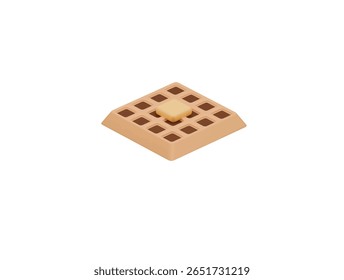 waffle icon 3d illustration render