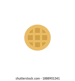 Waffle icon. Bakery icon. Simple, flat, color.