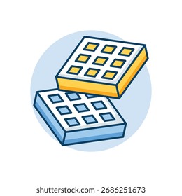Icono de waffle Ilustración vectorial limpia y moderna