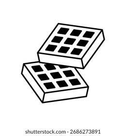 Icono de waffle Ilustración vectorial limpia y moderna