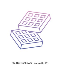 Icono de waffle Ilustración vectorial limpia y moderna
