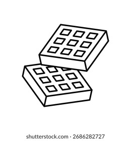 Icono de waffle Ilustración vectorial limpia y moderna