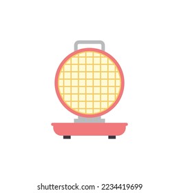 Waffle icon in color, isolated on white background 