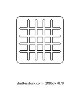 Waffle icon design isolated on white background