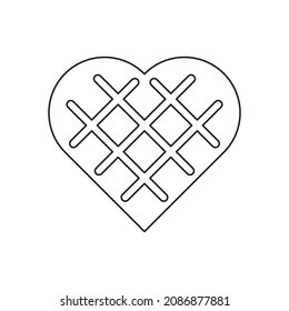 Diseño de icono de Waffle aislado en fondo blanco