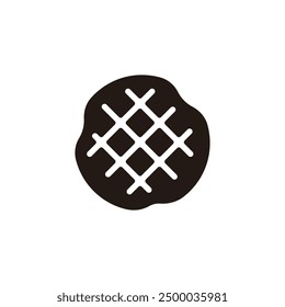 Waffle icon. Flat silhouette version.