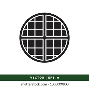 Icono Waffle estilo plano moda 