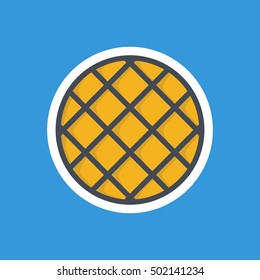 Waffle Icon Food Stickers Breakfast