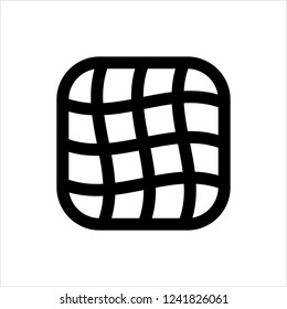 Waffle Icon, Waffle Food Icon Vector Art Illustration