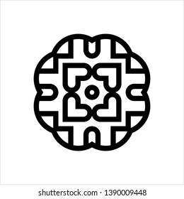 Waffle Icon, Waffle Food Icon Vector Art Illustration