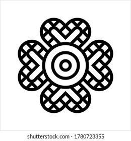 Waffle Icon, Waffle Food Icon Vector Art Illustration
