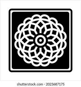 Waffle Icon, Waffle Food Icon Vector Art Illustration