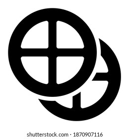waffle icon with glyph style. Suitable for website design, logo, app and UI.