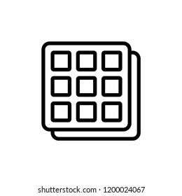 Waffle icon illustration of waffle icon vector for any web design isolated on white background.