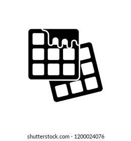 Waffle icon illustration of waffle icon vector for any web design isolated on white background.