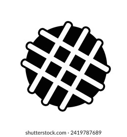 Waffle icon. Isolated on white background.