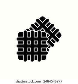 waffle icon, isolated icon theme bakery