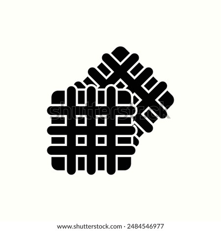 waffle icon, isolated icon theme bakery