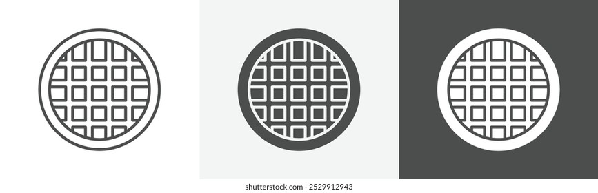 icono de gofre Arte vectorial aislado