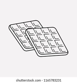 Waffle icon line element. Vector illustration of waffle icon line isolated on clean background for your web mobile app logo design.