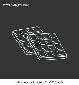 Waffle icon line element. Vector illustration of waffle icon line isolated on clean background for your web mobile app logo design.