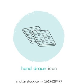Waffle icon line element. Vector illustration of waffle icon line isolated on clean background for your web mobile app logo design.