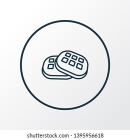 Waffle icon line symbol. Premium quality isolated pancake element in trendy style.