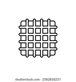 Waffle icon set Flat isolated outline sign