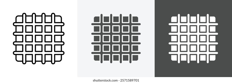 Waffle icon set set vector art