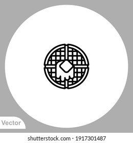 Waffle icon sign vector. Symbol, logo illustration for web and mobile.