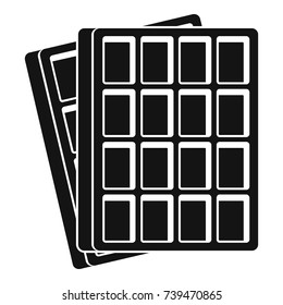 Waffle icon. Simple illustration of waffle vector icon for web