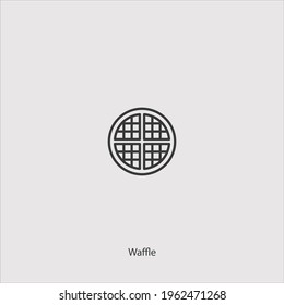 waffle icon vector icon.Editable stroke.linear style sign for use web design and mobile apps,logo.Symbol illustration.Pixel vector graphics - Vector