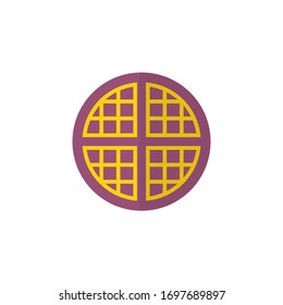 waffle icon vector illustration flat style design. isolated on white background