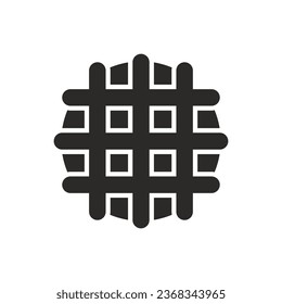 Waffle icon. Vector icon isolated on white background.