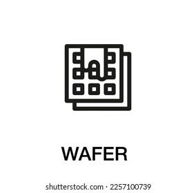 Waffelsymbol, Vektorgrafik. Lineares Design für mobiles Konzept und Webdesign. Waffelsymbolgrafik. Pixel-Vektorgrafiken - Vektorgrafik.	