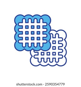 Waffle icon vector stock illustration